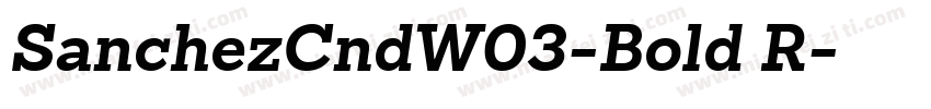 SanchezCndW03-Bold R字体转换